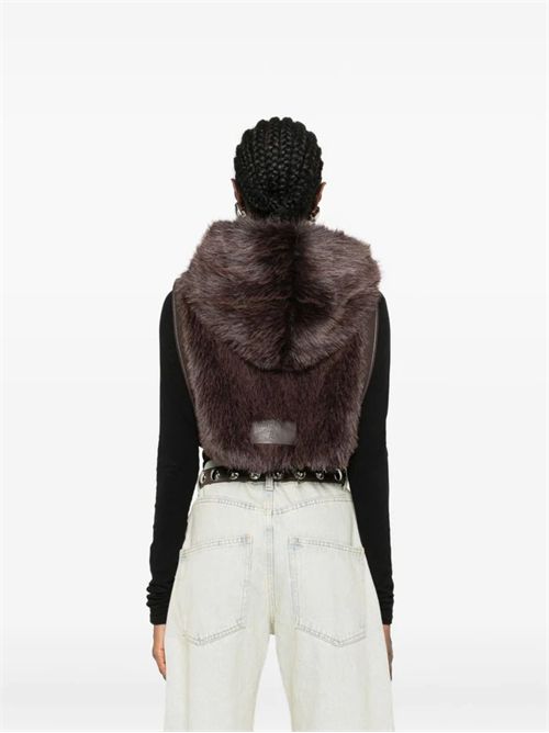 Gilet Corto con Cappuccio Effetto Pelliccia Patrizia Pepe PATRIZIA PEPE | 2F0095-E077B857